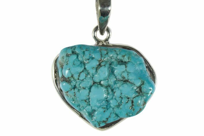 Kingman Turquoise Pendant (Necklace) - Sterling Silver #228509